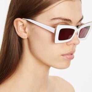 Le Specs white frame sunglasses
